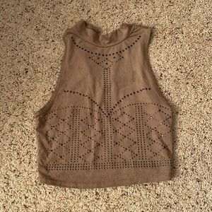 Charlotte Rouse Brown Crop Top